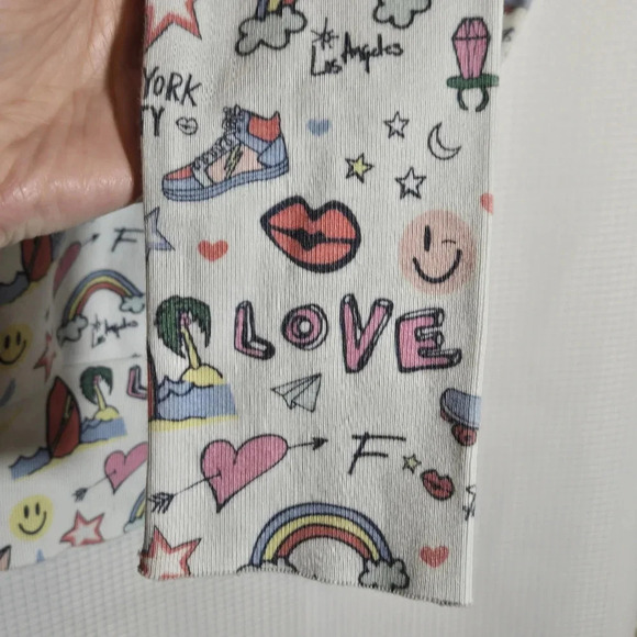 NWT Frank and Eileen Hoodie Doodle Raw Edge Sweatshirt California Dreamin XS - Picture 7 of 16